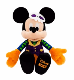 Disney 2023 Halloween Mickey Skeleton Glow In The Dark Plush New With Tag