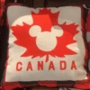 Disney Parks Epcot Canada Mickey Icon Maple Leaf Decorative Pillow New With Tag