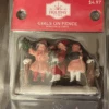 Holiday Time Girls On Fence Christmas Figurine New With Box