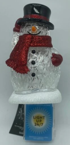 Bath And Body Works Christmas Fiber Optic Snowman Nightlight Wallflowers New