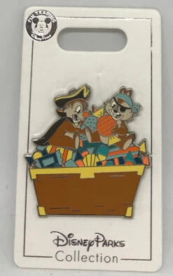 Disney Parks Halloween Chip 'n' Dale Pirates Pin New With Card