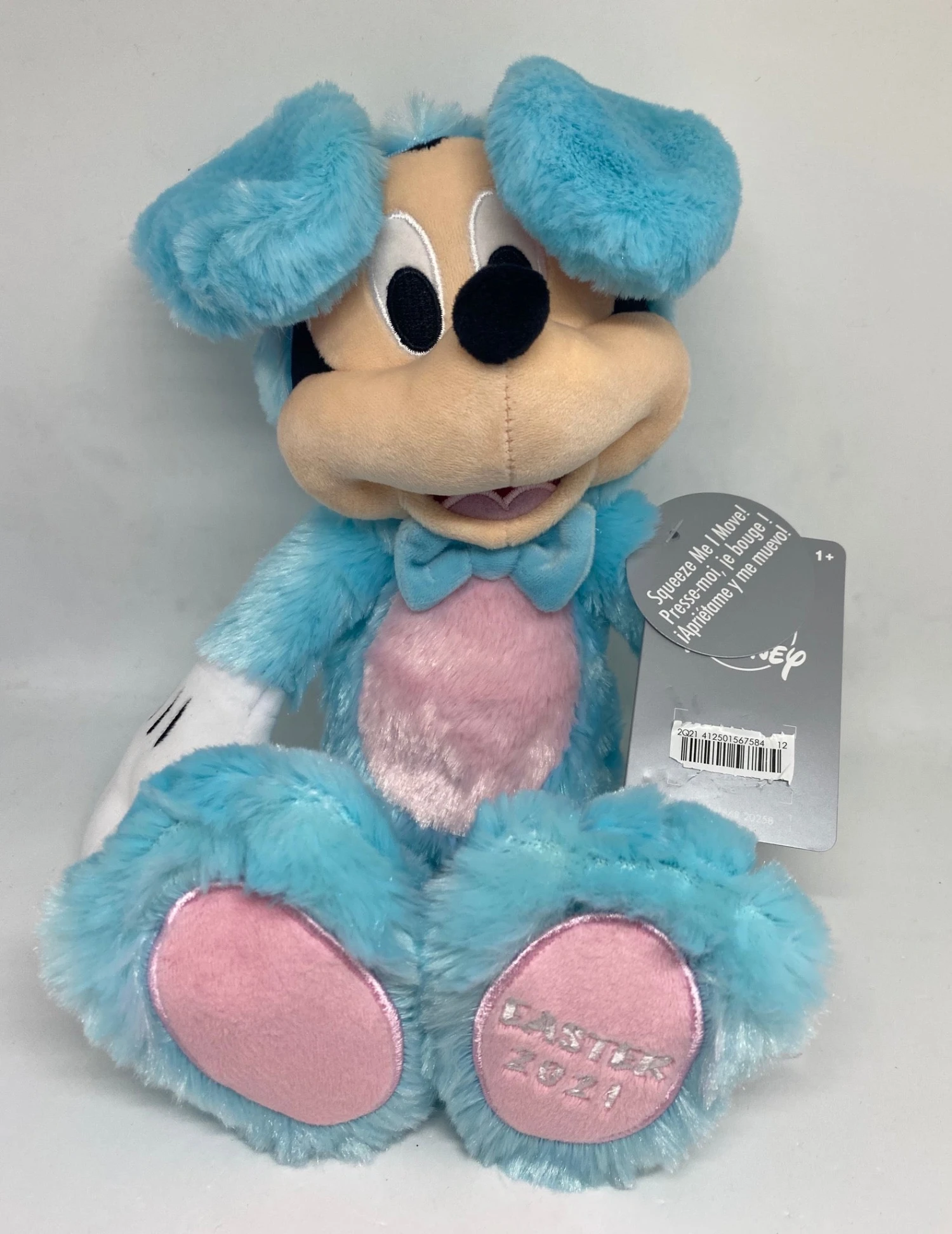 Disney 2021 Mickey Easter Bunny Plush Squeeze Me I Move New With Tag 1 Disney 2021 Mickey Easter Bunny Plush Squeeze Me I Move New With Tag