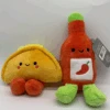 Hallmark Valentine Better Together Taco And Hot Sauce Magnetic Plush New W Tag