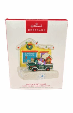 Hallmark 2023 Keepsake Anita's Pet Shop Musical Christmas Ornament New With Box
