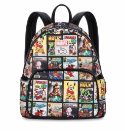 Disney Disney100 Mickey And Friends Marvel Comics Loungefly Mini Backpack New