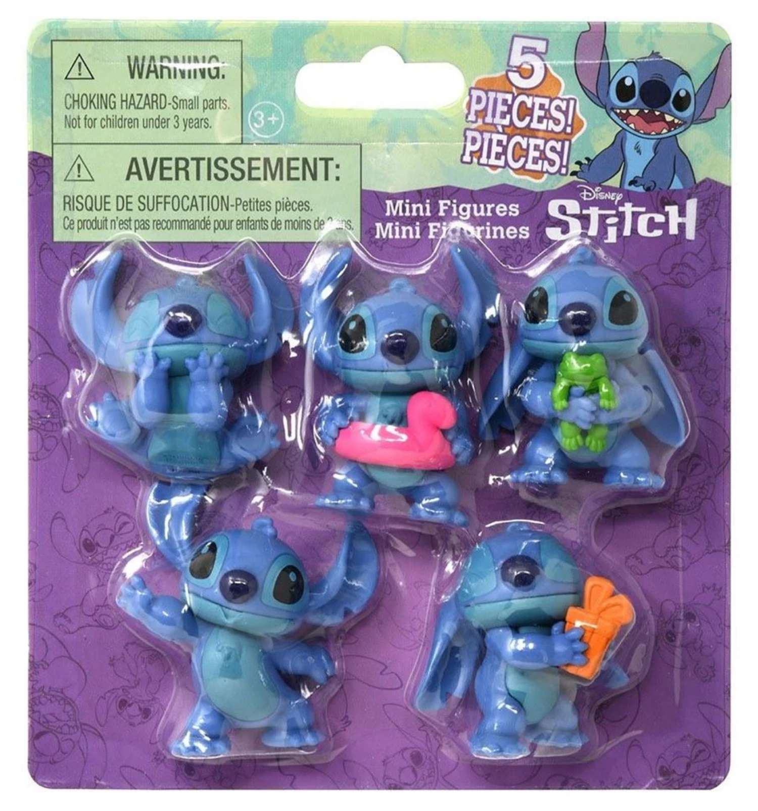 Disney Lilo And Stitch Mini Figures Stitch 5 Different Poses New With Card 1 Disney Lilo And Stitch Mini Figures Stitch 5 Different Poses New With Card