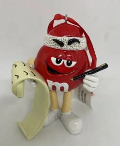M&M's World Red Character Santa Christmas Ornament New With Tag