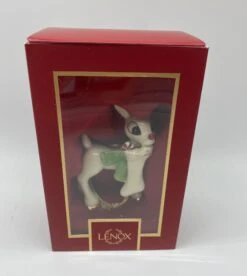Lenox Rudolph's Surprise Stocking Christmas Ceramic Ornament New With Box