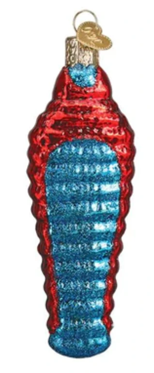 Old World Christmas Sleeping Bag Glass Christmas Ornament New With Box 3 Old World Christmas Sleeping Bag Glass Christmas Ornament New With Box - Image 3