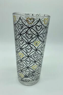 Disney Parks Wedding Mickey Gold Icon Tall Glass New -I Love Characters 371c8a59 02dd 5f6d 8514 a0b106b95ce6