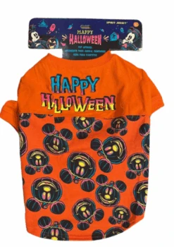 Disney Parks Happy Halloween Mickey Pumpkin Spirit Jersey Pets Size L New Card