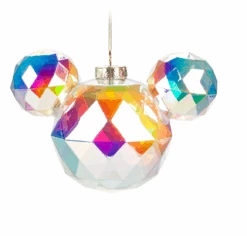 Disney Mickey Geodesic Icon Glass Ball Sketchbook Christmas Tree Ornament New