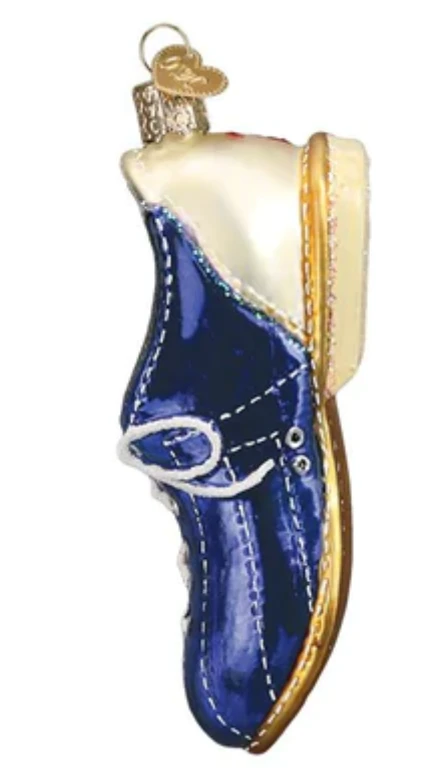 Old World Christmas Bowling Shoe Glass Christmas Ornament New With Box 2 Old World Christmas Bowling Shoe Glass Christmas Ornament New With Box - Image 2