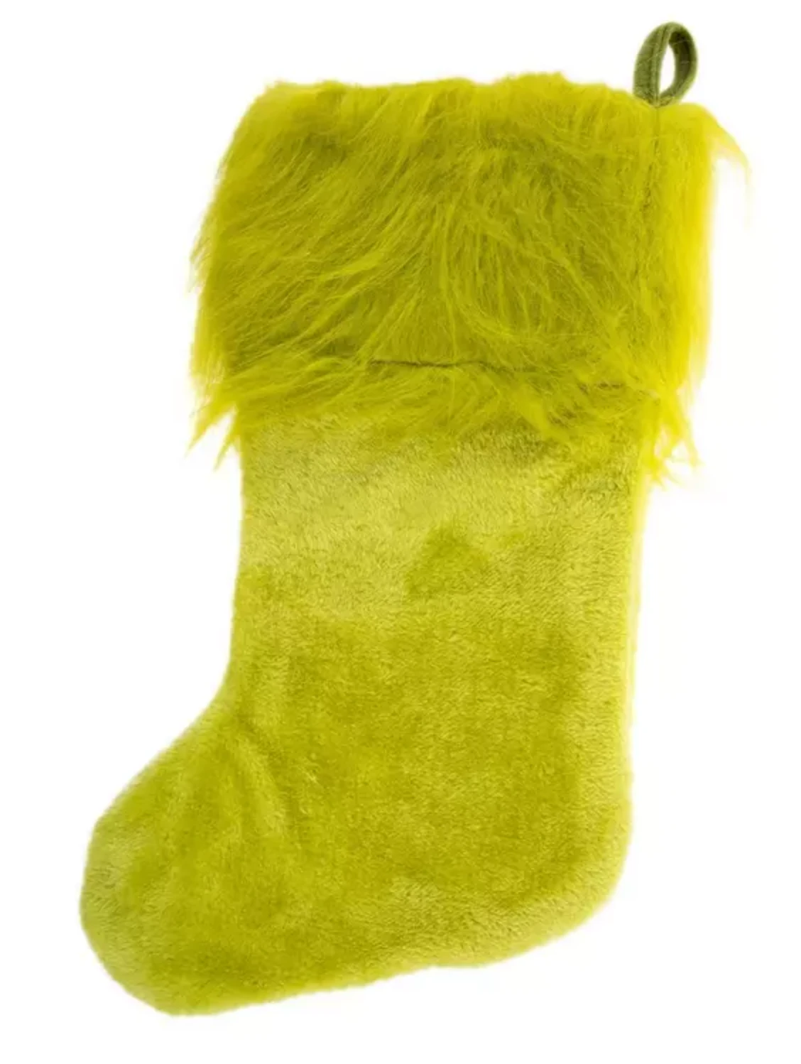 Dr. Seuss Grinch Furry Christmas Stocking New With Tag 2 Dr. Seuss Grinch Furry Christmas Stocking New With Tag - Image 2