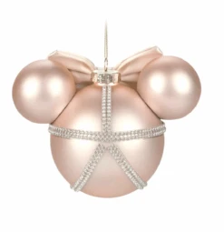 Disney Parks Rose Gold & Gems Minnie Icon Glass Ball Sketchbook Ornament New -I Love Characters 4157a375 af81 58f2 8690 5c0be03bc31b