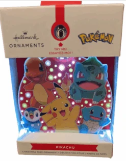 Hallmark Pokemon Pikachu Light Up Disc Christmas Tree Ornament New With Box