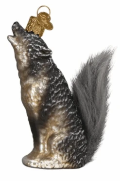 Old World Christmas Vintage Howling Wolf Woodland Glass Ornament New With Box
