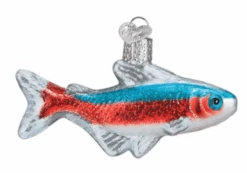 Old World Christmas Tetra Fish Glass Christmas Ornament New With Box