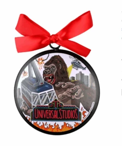 Universal Studios Retro Kongfrontation Ceramic Christmas Ornament New With Tag