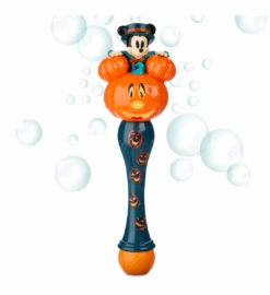 Disney Parks 2023 Mickey Jack O'Lantern Halloween Light-Up Bubble Wand New W Tag