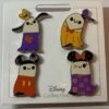 Disney Halloween 2021 Ghosts Mickey Minnie Donald Goofy Pin Set New With Card