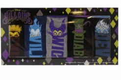 Disney Parks Halloween Villains Socks Set Of 5 Adult Size New With Box