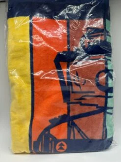 Universal Studios Multicolor Skyline Beach Towel 30x60inc New With Tag