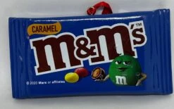 M&M's World Caramel Candy Bag Resin Christmas Ornament New With Tag
