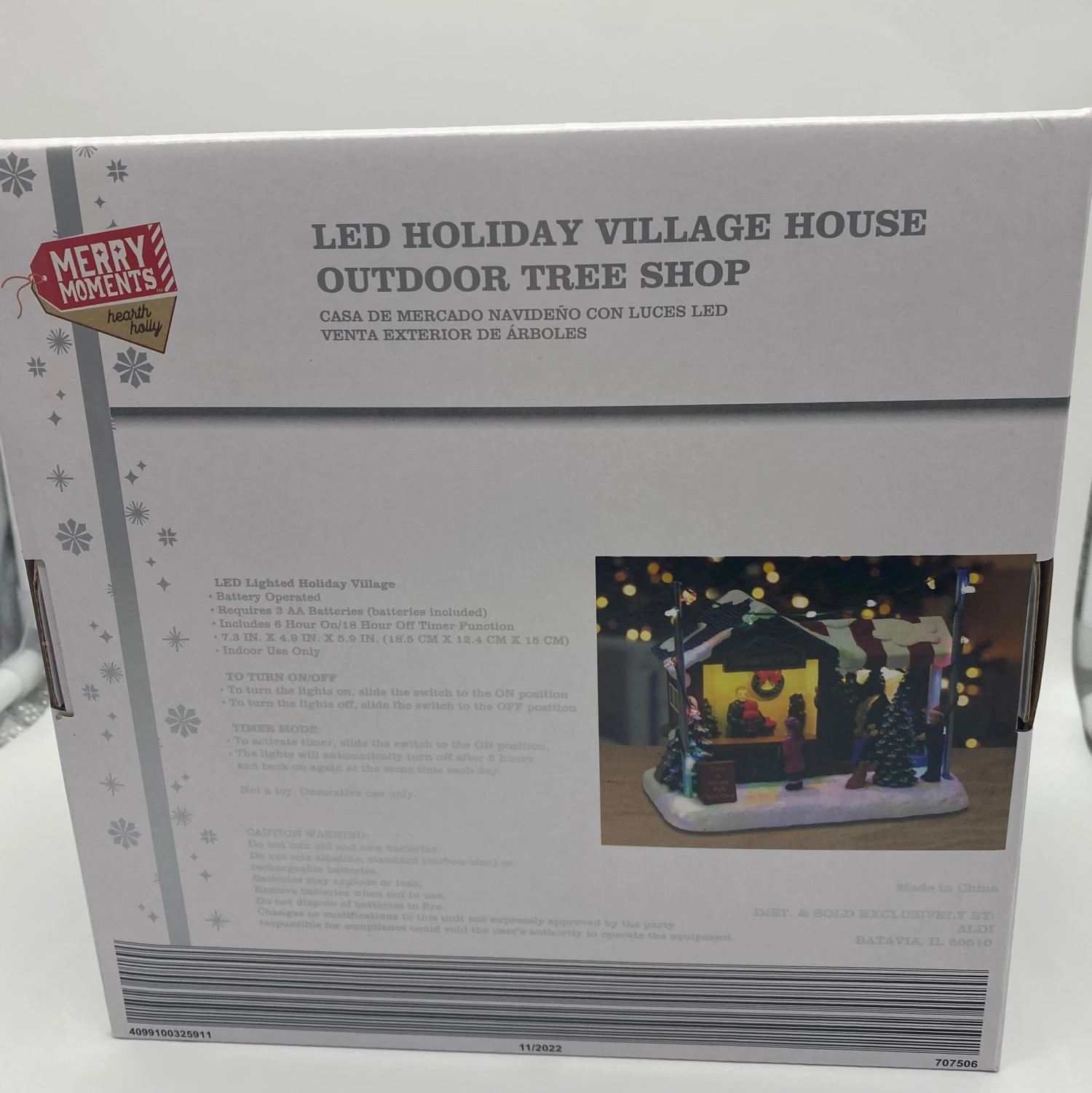 Merry Moments Led Lighted Christmas Holiday Village Tree House New With Box 3 Merry Moments Led Lighted Christmas Holiday Village Tree House New With Box - Image 3