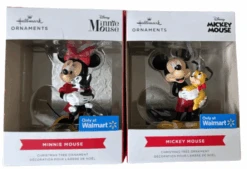 Hallmark Disney Mickey & Minnie With Puppy Christmas Tree Ornament New With Box