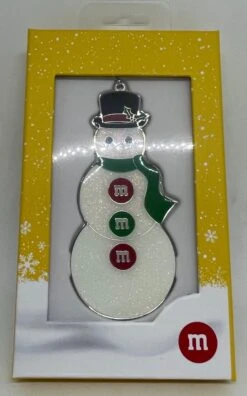 M&M's World Snowman Metal Christmas Ornament New With Tag