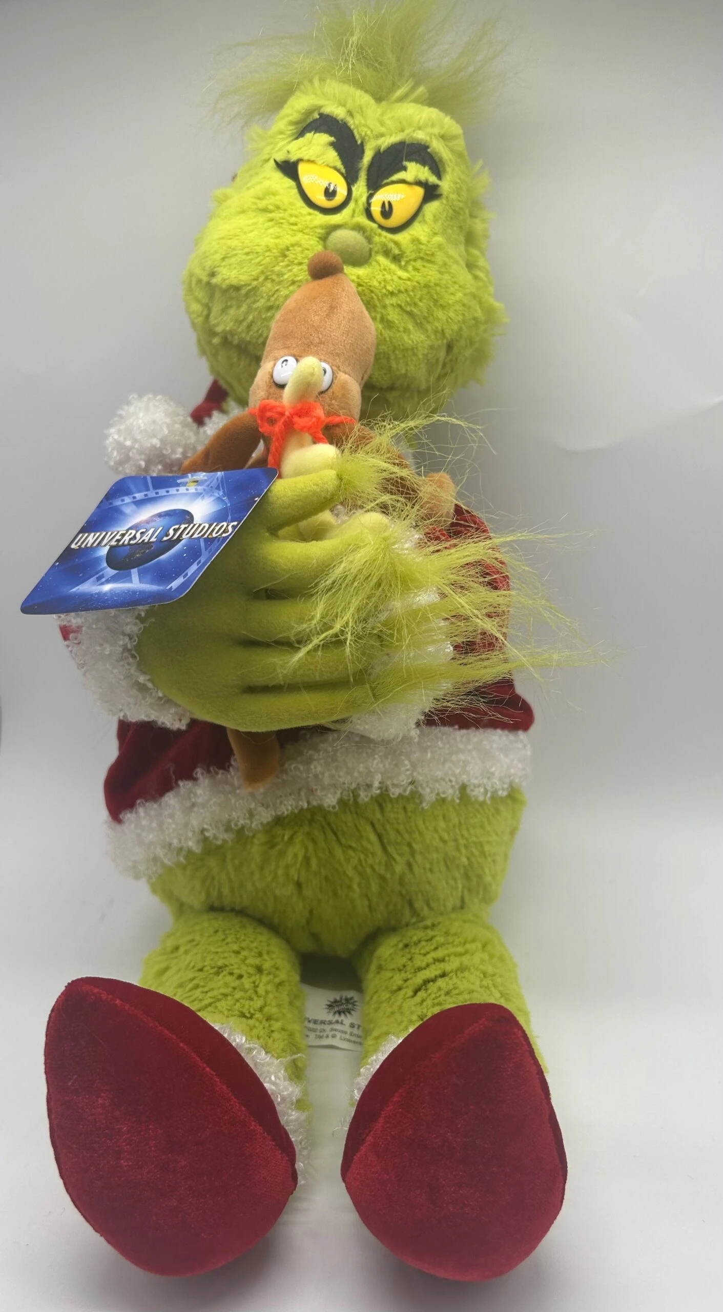 Universal Studios The Grinch With Max Dr. Seuss Santa Christmas Plush New W Tag 3 Universal Studios The Grinch With Max Dr. Seuss Santa Christmas Plush New W Tag - Image 3