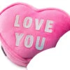 Hallmark Valentine Love XOXO Candy Heart Pink Plush With Pocket New With Tag