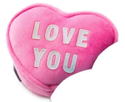 Hallmark Valentine Love XOXO Candy Heart Pink Plush With Pocket New With Tag
