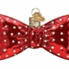 Old World Christmas Bowtie Glass Christmas Ornament New With Box