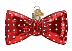 Old World Christmas Bowtie Glass Christmas Ornament New With Box