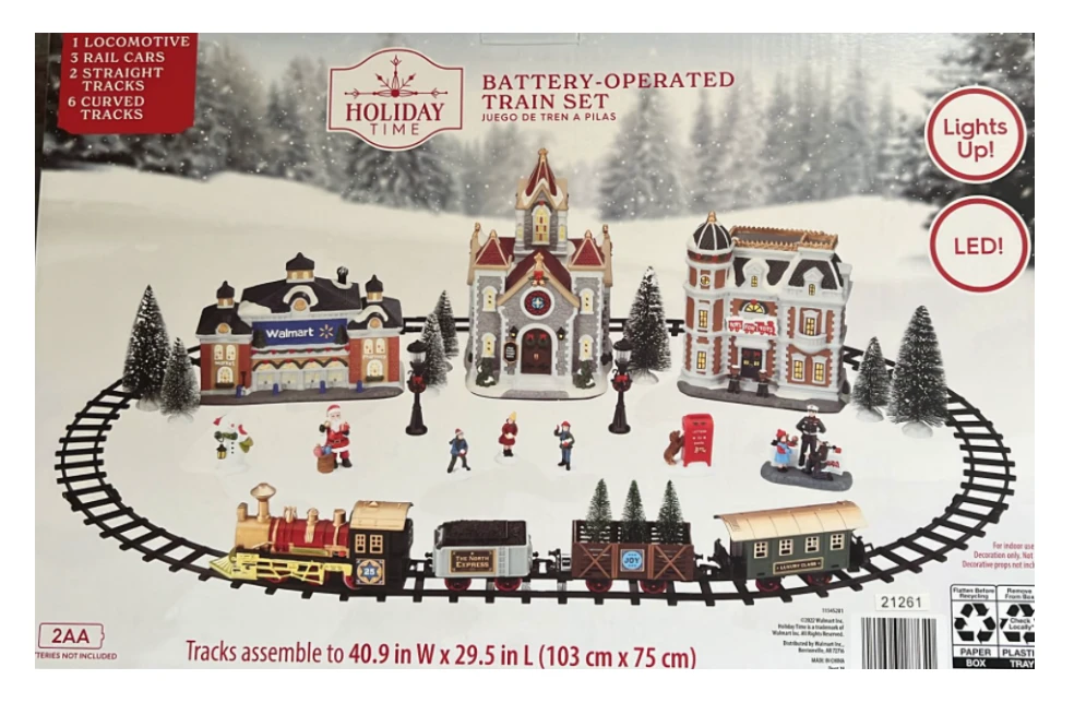 Holiday Time Battery Powered Model Train Set Christmas Village New With Box 1 Holiday Time Battery Powered Model Train Set Christmas Village New With Box