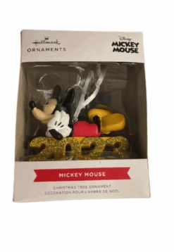 Hallmark 2023 Mickey Glitter Christmas Tree Ornament New With Box