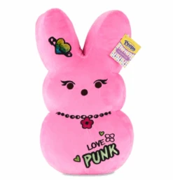 Peeps Easter Peep Bunny Pink Emo Love Punk 15in Plush New With Tag