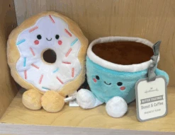 Hallmark Valentine Better Together Donut And Coffee Magnetic Plush New W Tag