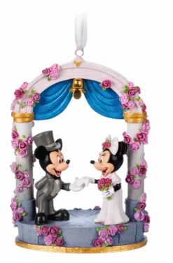 Disney Mickey And Minnie Mouse Figural Wedding Christmas Ornament New With Box
