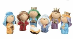 Holiday Time 7 Piece Nativity Set Christmas Figurine New With Box