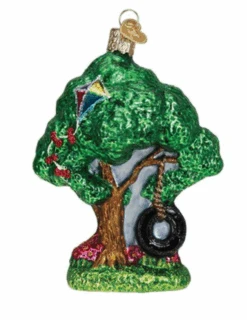 Old World Christmas Tire Swing Glass Christmas Ornament New With Box