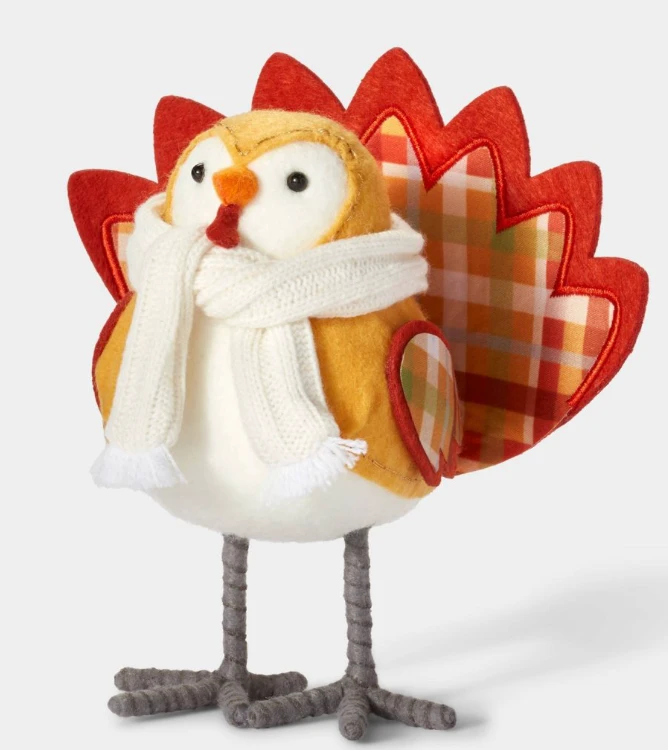Target Harvest Featherly Friends Bird Plaid Turkey Decorative Figurine New 2 Target Harvest Featherly Friends Bird Plaid Turkey Decorative Figurine New - Image 2