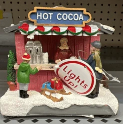 Holiday Time LED Hot Cocoa Street Shop Christmas Figurine New With Box -I Love Characters c339abc6 a932 58c9 9ac3 c20f25d1ad72