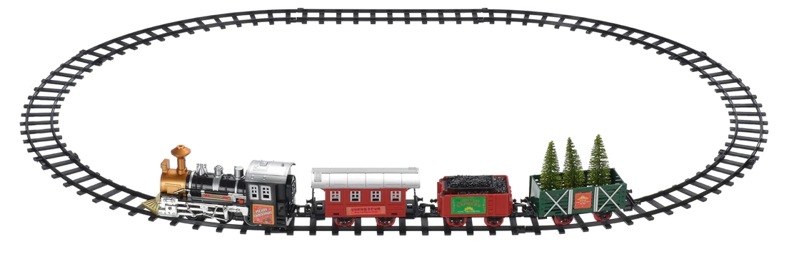 Holiday Time Battery Powered Model Train Set Christmas Village New With Box 2 Holiday Time Battery Powered Model Train Set Christmas Village New With Box - Image 2