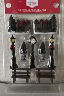 Holiday Time 9 Pcs Accessory Set Indoor Christmas Village Decoration New Sealed -I Love Characters cd3e579d 6584 5622 a56b 035cf1482c7e