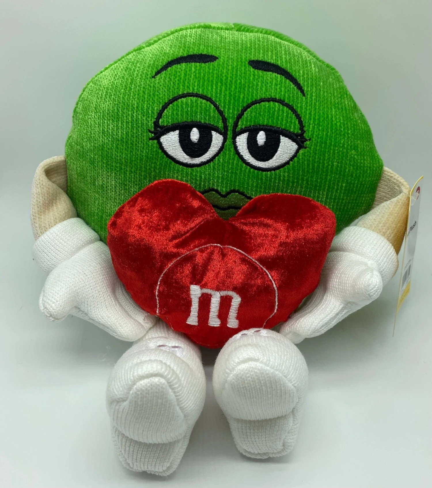 M&M's World Green Character Celebrate Love Valentine Plush New With Tags 3 M&M's World Green Character Celebrate Love Valentine Plush New With Tags - Image 3