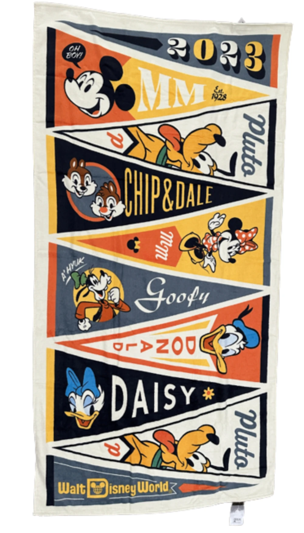 Disney Parks 2023 Mickey And Friends Pennant Beach Towel New With Tag 3 Disney Parks 2023 Mickey And Friends Pennant Beach Towel New With Tag - Image 3