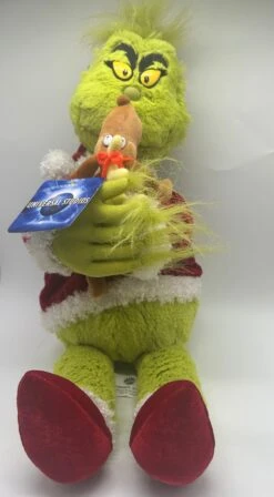 Universal Studios The Grinch With Max Dr. Seuss Santa Christmas Plush New W Tag